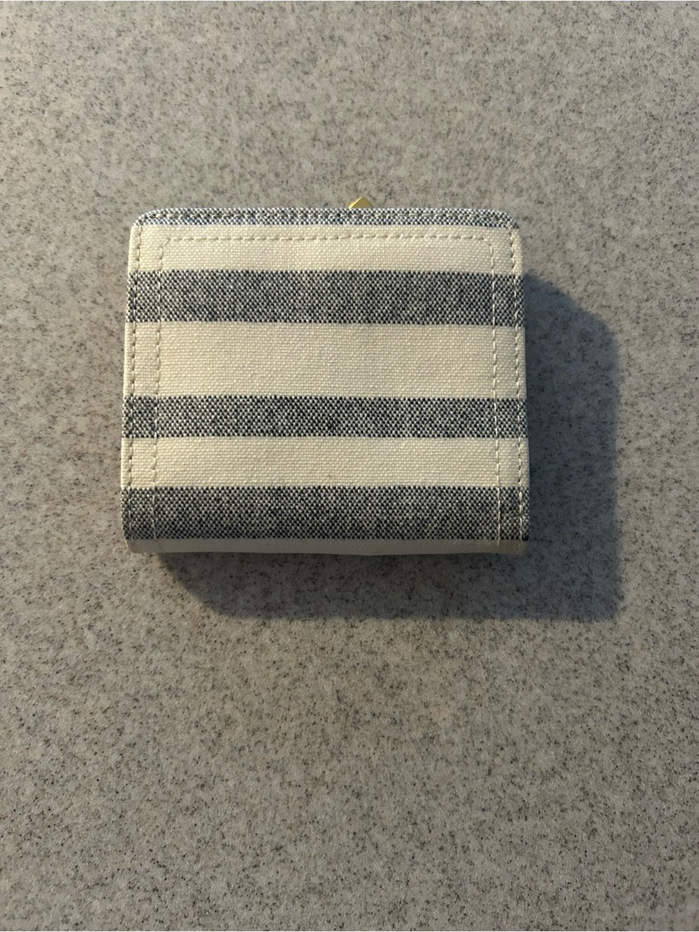 Fossil White and Blue Striped Small Wallet